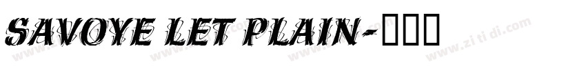 savoye Let Plain字体转换